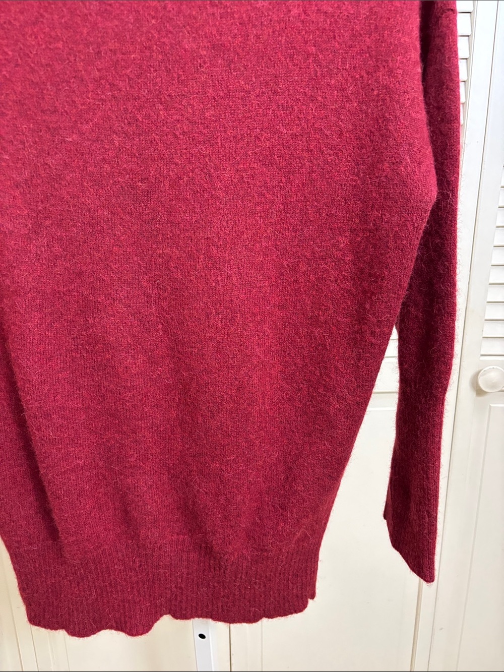 Peruvian Connection Deep Wine Boatneck Alpaca Sweater Large - Picture 3 of 10